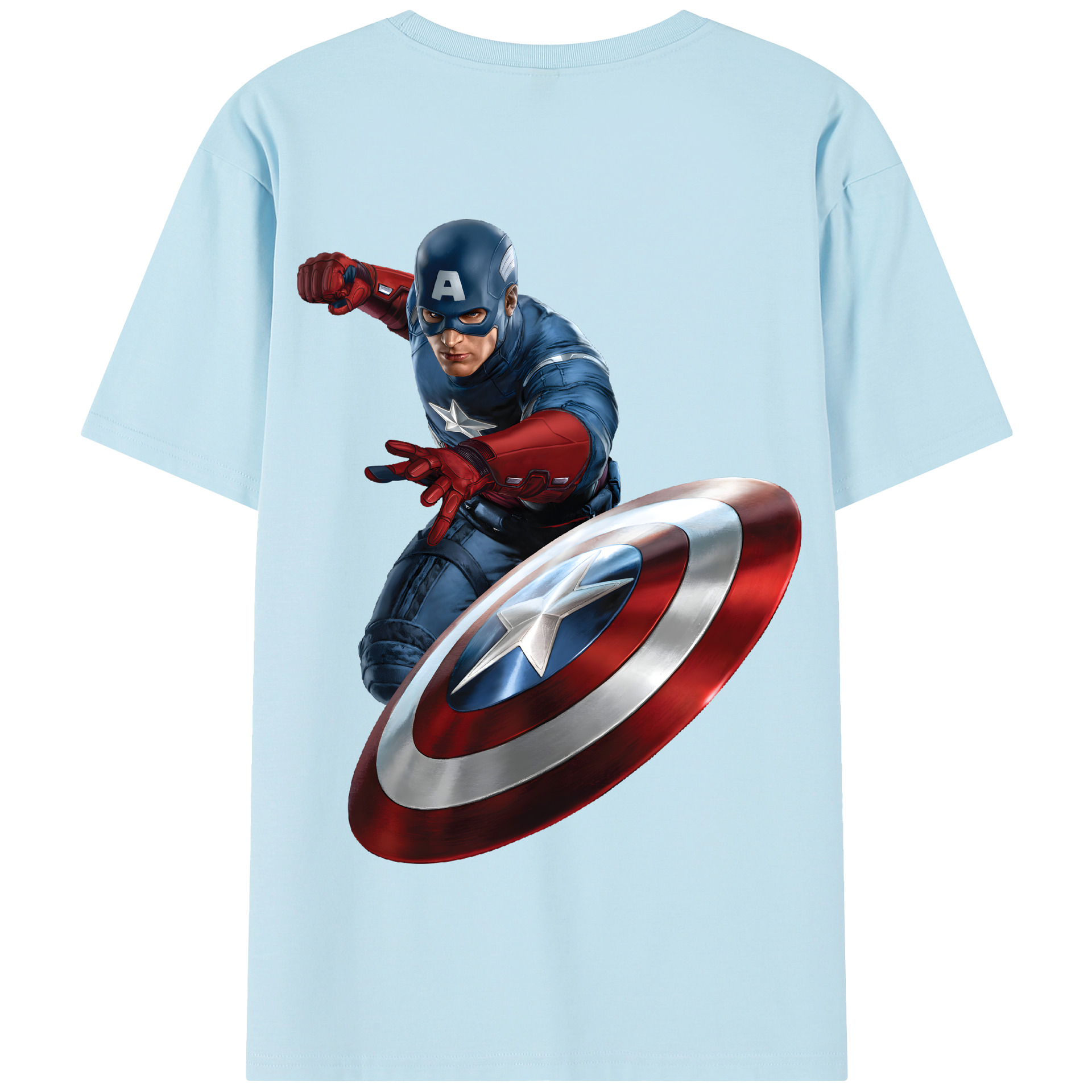 （画像用） アベンジャーズ The Avengers 綿100％半袖Tシャツ（背面プリント）